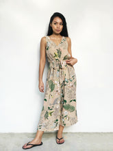 Floral Waist-Tie Midi Jumpsuit