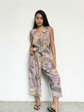 Floral Waist-Tie Midi Jumpsuit