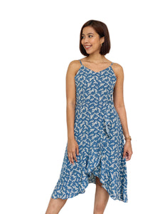 Frilled Slit Floral Midi [BACKORDER]