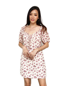 Frilled Floral Shift Dress
