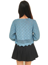 Zig-Zag Cropped Cardigan