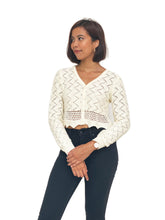 Zig-Zag Cropped Cardigan