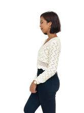 Zig-Zag Cropped Cardigan
