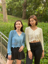 Zig-Zag Cropped Cardigan
