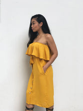 Buttoned Flutter Tube Dress