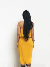 Buttoned Flutter Tube Dress