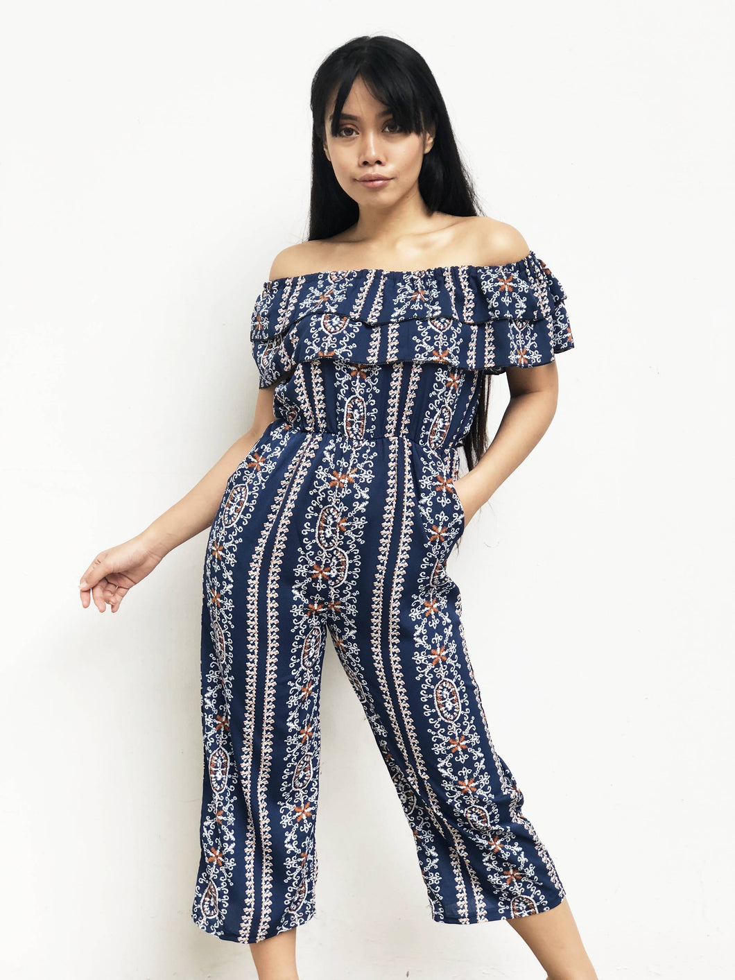 Parsley Print Midi Jumpsuit