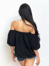 Puff Sleeved Eyelet Top