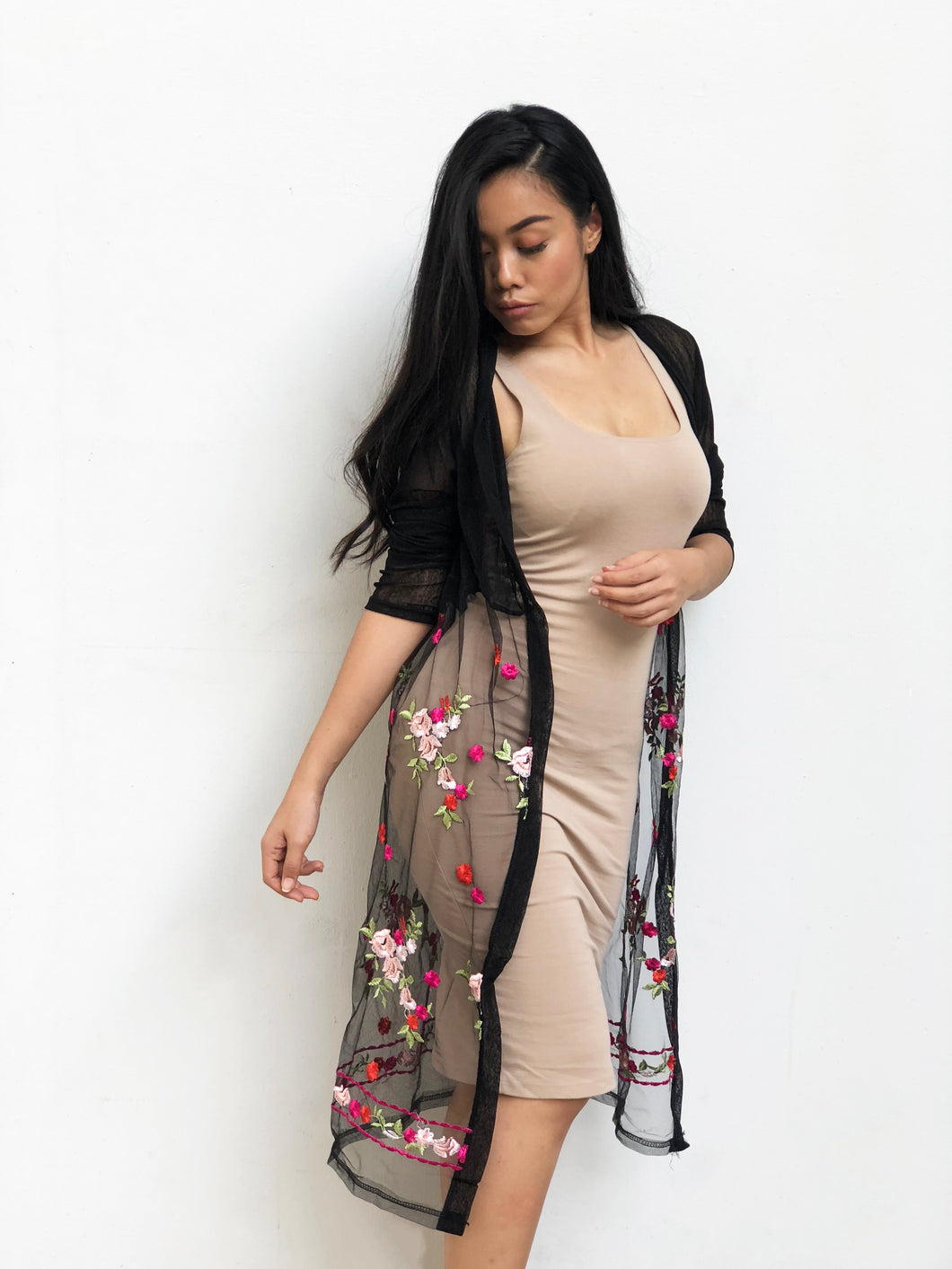 Mesh Floral Cardigan