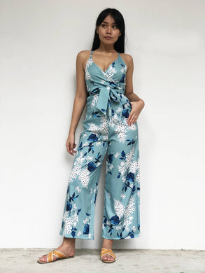Oriental Floral Print Jumpsuit [BACKORDER]