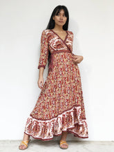 Retro-Printed Maxi Wrap Dress [BACKORDER]