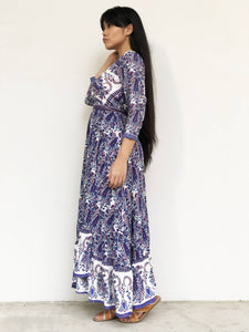 Retro-Printed Maxi Wrap Dress [BACKORDER]