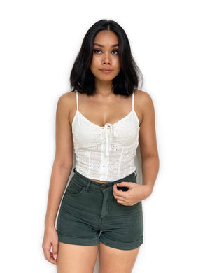 Eyelet Cropped Bustier [BACKORDER]