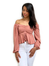 Ruched Front Bardot Top