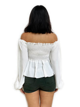 Ruched Front Bardot Top