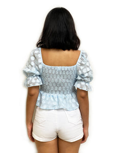 Textured Polka Dot Crop