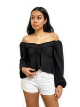 Ruched Front Bardot Top