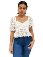 Textured Polka Dot Crop
