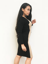 Nude Panelled Bodycon Dress