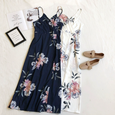 Floral Cami Max-Midi W/ Slit