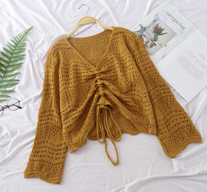 Knitted Pull-Up crop Top