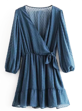 Knotted Tulle Waist-Tie Dress