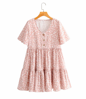Printed Babydoll Dress