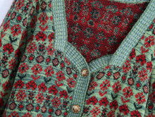 Square-Collared Knit Cardigan