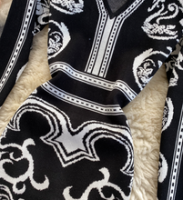 Vintage-Print Knitted Bodycon