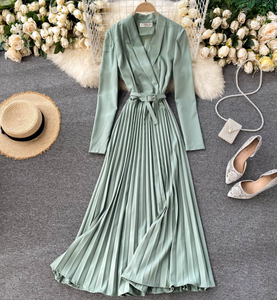 Pleated Midi W/ Belt