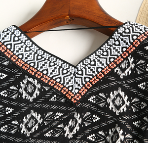 Geometric Patterned Kimono Cardigan