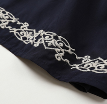 Embroidered Flare Shift Dress
