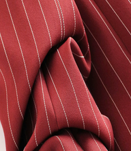 Pinstripe Gathered Sleeve Blazer