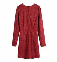 Ruched-Front Printed Shift Dress