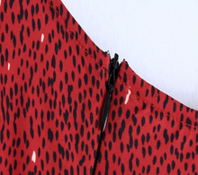 Ruched-Front Printed Shift Dress