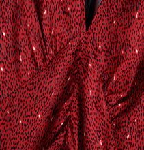 Ruched-Front Printed Shift Dress