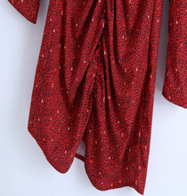 Ruched-Front Printed Shift Dress