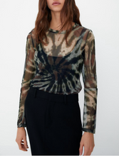 Mesh Tie-Dye Tee