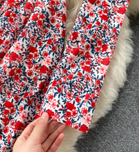 Ruffled Hem Floral Midi Dress