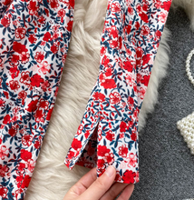 Ruffled Hem Floral Midi Dress
