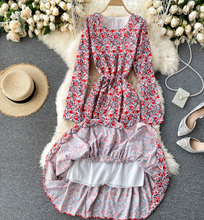 Ruffled Hem Floral Midi Dress
