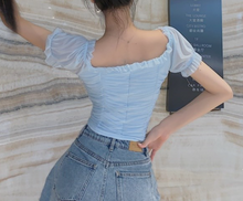 Lace-up Ruffled Top