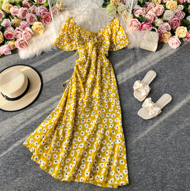 Ruched Side Ruffled Midi