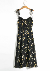 Floral Sphag-Tie Midi