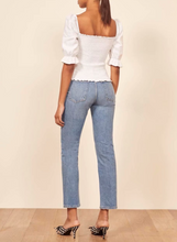 Square-Neck Puff-Sleeved Top