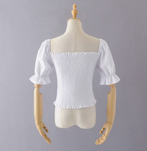Square-Neck Puff-Sleeved Top
