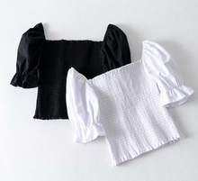 Square-Neck Puff-Sleeved Top