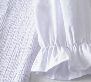 Square-Neck Puff-Sleeved Top