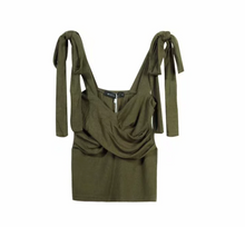 Ribbon-Tie Strap Knitted Top