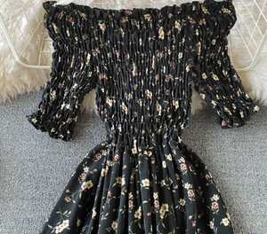 Smocked Floral Midi